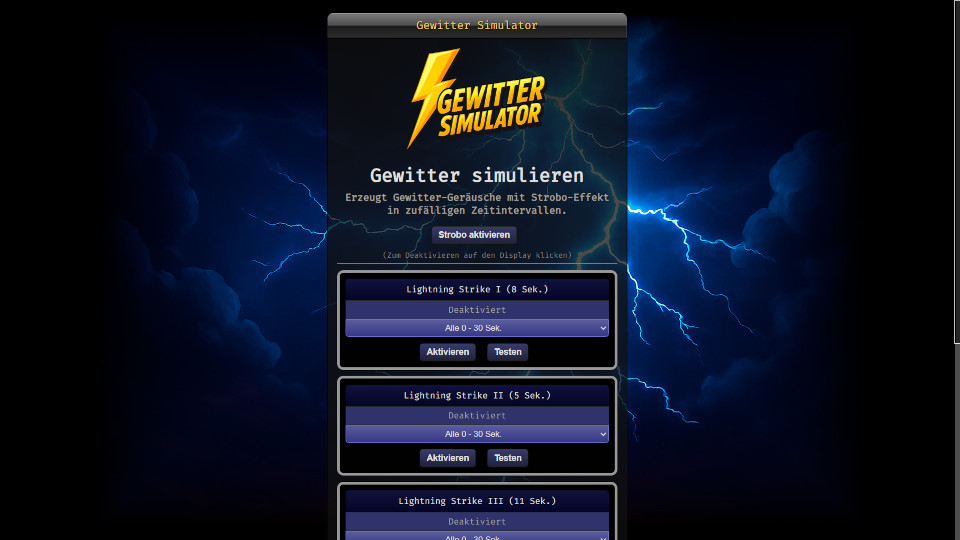 Gewitter Simulator
